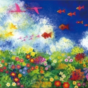 如果可以，就做一个彩色的梦，有静美的小花，静静绽放。丨来自日本插画师natsuki waki 