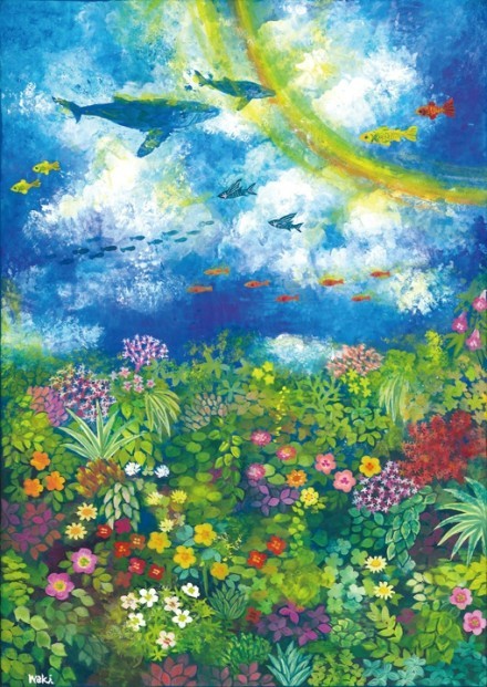 如果可以，就做一个彩色的梦，有静美的小花，静静绽放。丨来自日本插画师natsuki wakita。
