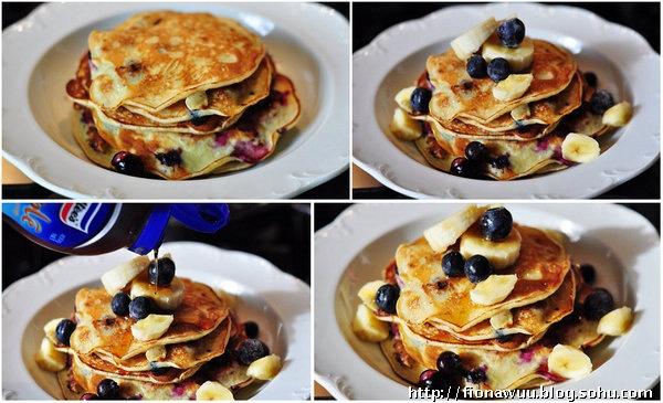 香蕉蓝莓早餐煎饼3