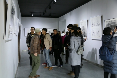 四川省首届钢笔画展，将持续到2017年1月11日