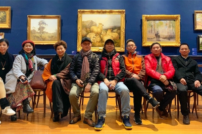 浓园“图像共生”艺术代表团在本迪戈美术馆进行穿越时空的艺术对话