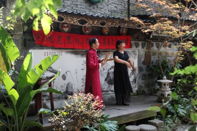 正航文化非遗走基层文化进万家惠民巡演活动首站在郫县文庙的唐昌街道正式开始